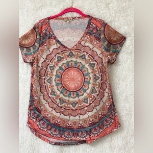 One World Tribal Print S/S Tee